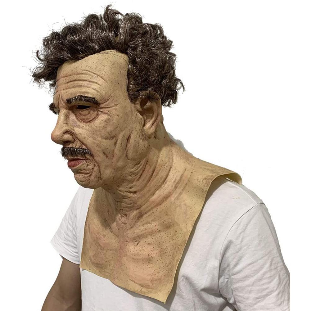 Хэллоуин латексное лицо старика Хэллоуин нарядное платье для маскарада реалистичный головной убор