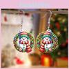 Snowman Acrylic Christmas Earrings With Silver Needle For Seasonal Present Gift