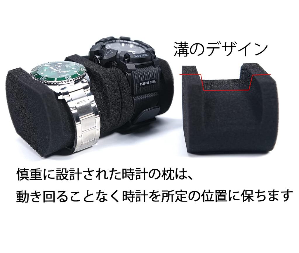 15-Watch Case, Travel Watch Storage Bag with Hard Cover and Custom Sponge Pillow for Small and Large Watches, Dive Watches, and Sports Watches