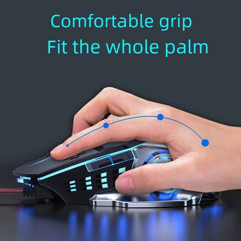 Бесшумная проводная игровая мышь для киберспорта