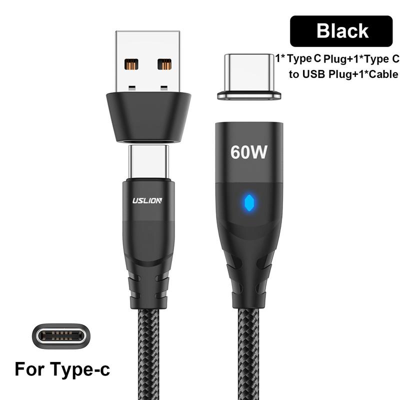 60 Вт PD кабель для быстрой зарядки USB C на Type C Micro Магнитный кабель для передачи данных 3A USB-кабель для iPhone 13 Macbook Huawei Samsung S22
