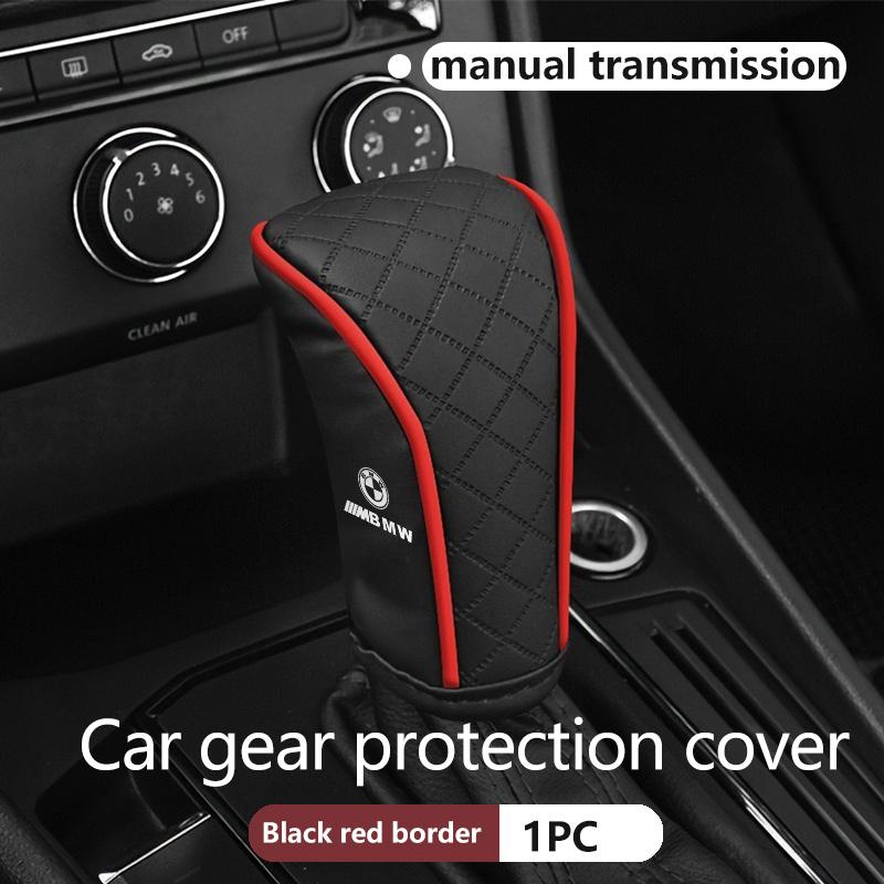 AAAQO1 Car Shift Handle Cover Leather Non-slip Gear Sheath Decoration For BMW M Performance Alpina M3 M5 M6 X1 X3 X4 X5 G20