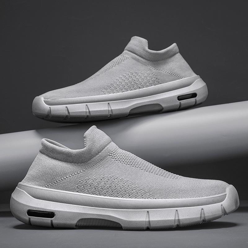 2025 New Men's Breathable Mesh Slip-On Sneakers Lightweight Summer Casual Shoes for Students Non-Slip Running Travel Shoes