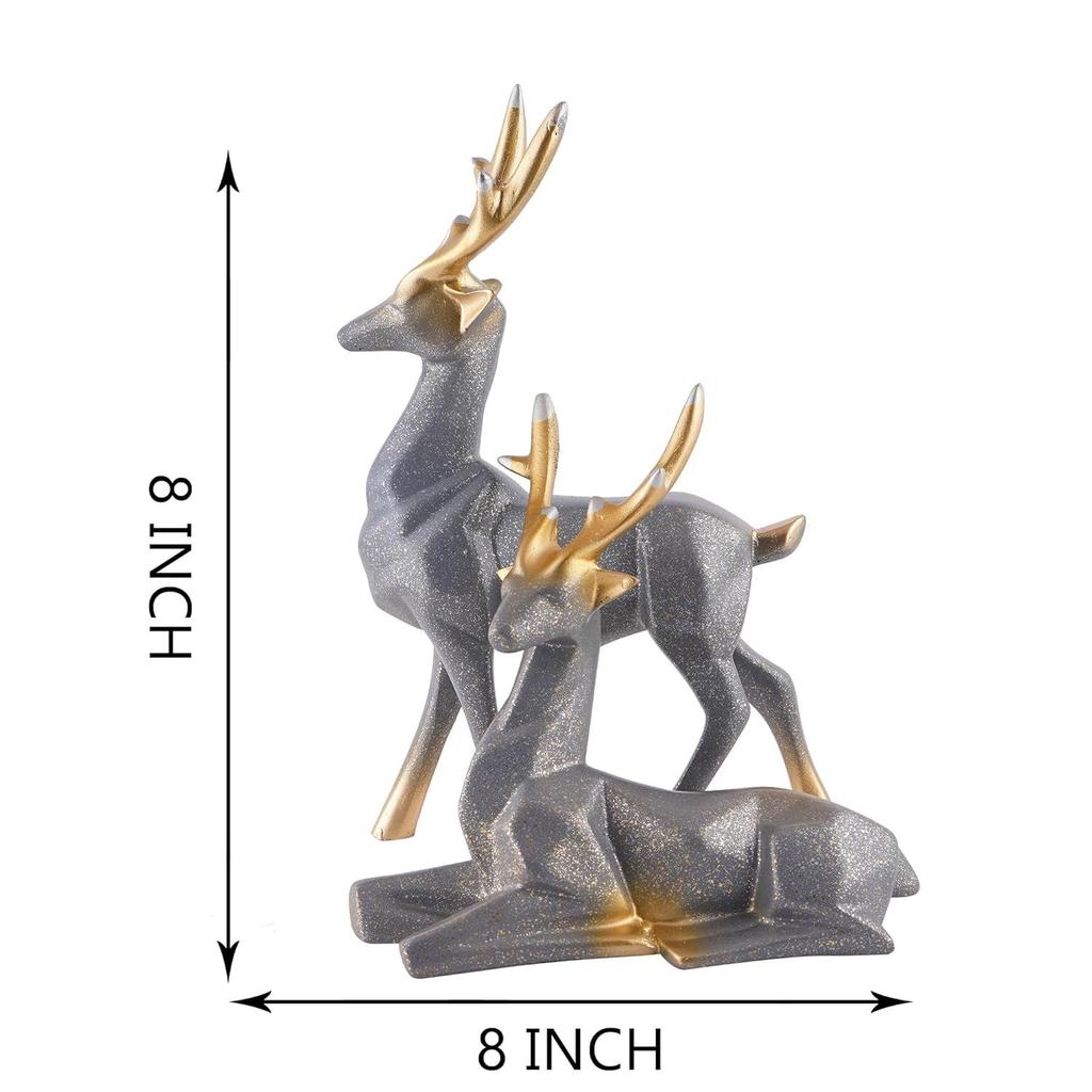 Deer Statues for Home Decor, Decorative Animal Figurines Sculptures, Living Room, Bedroom, Kitchen, Dining Room, Showpiece