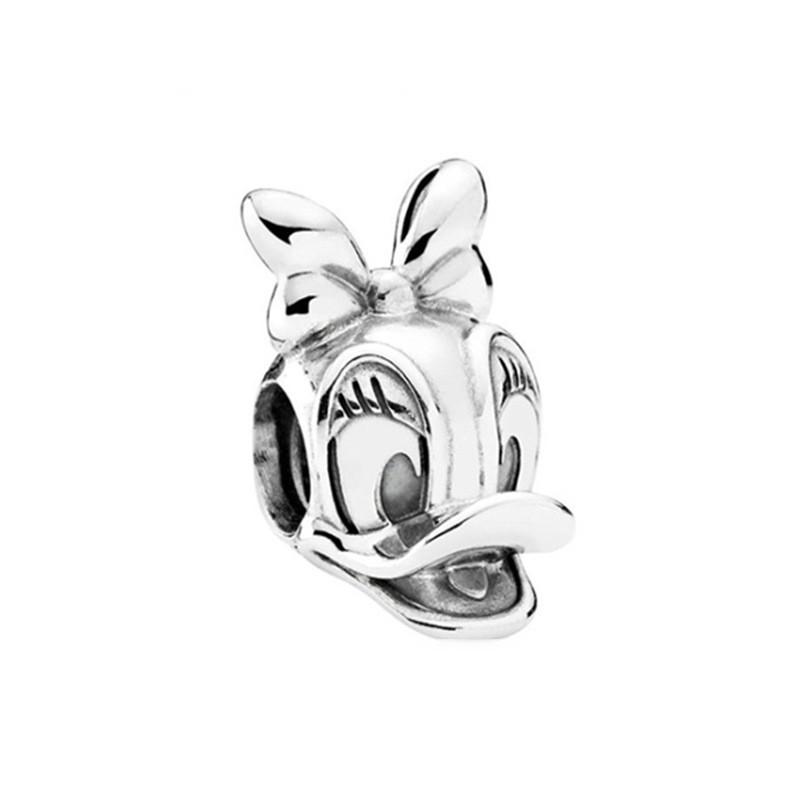 Новый Браслет-ожерелье с подвесками Дональд Дак и Минни из серебра 925 пробы, украшения для рукоделия, подарки для женщин