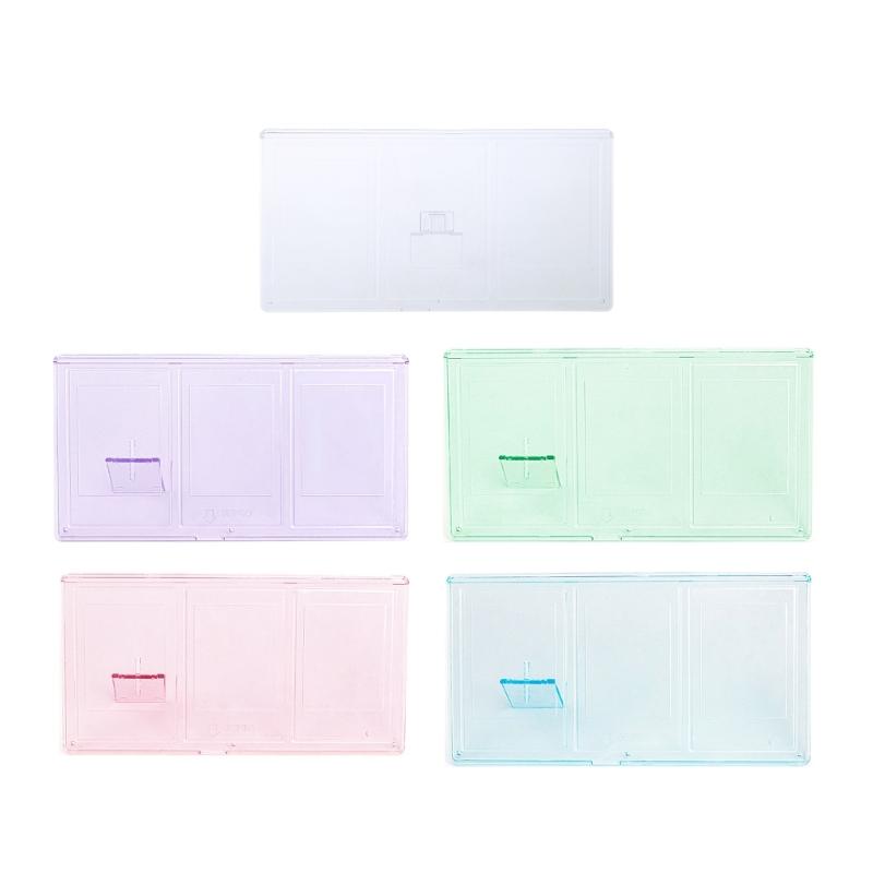 3 Inch Instant Camera Frame Showcase with Three Compartments Transparent Photo Card Holder Box