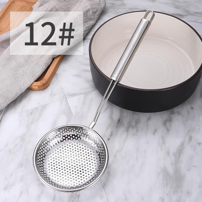 Kitchen Supplies Stainless Steel Colander Thickened Mesh Filter Spoon Frying Draining Colander Kitchen Colander Filter Spoon
