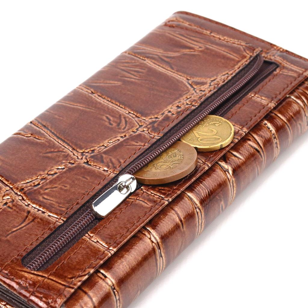 Необычный Женский кошелек из натуральной фактурной кожи CANPELLINI Wallet 21652 Коричневый