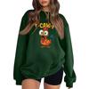 Women's Fashion Casual Round Neck Long Sleeve Top Printed Pullover Sweatshirt