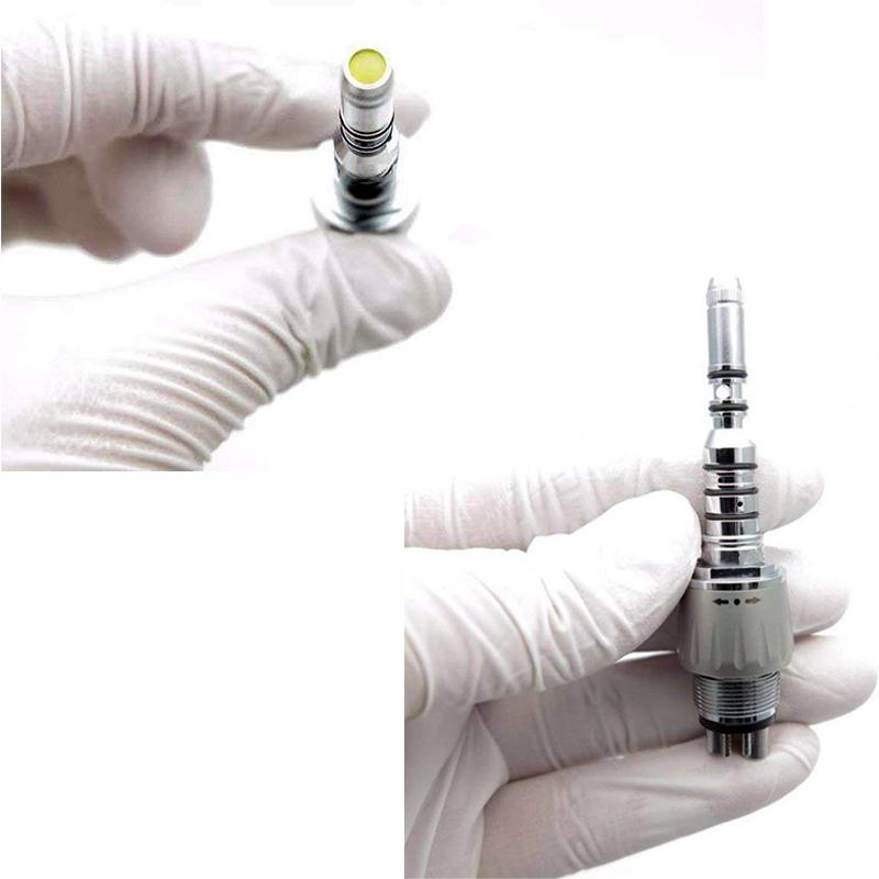 Niceden Стоматологический стандартный турбинный наконечник с воздушной головкой, высокоскоростной корпус из нержавеющей стали, быстроразъемное соединение типа К с оптическим светом для боров FG, 2/4/6 отверстий