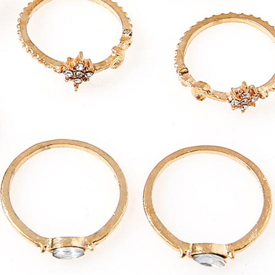 Простые кольца в стиле бохо с бабочкой и цветком, гальваническое, элегантное