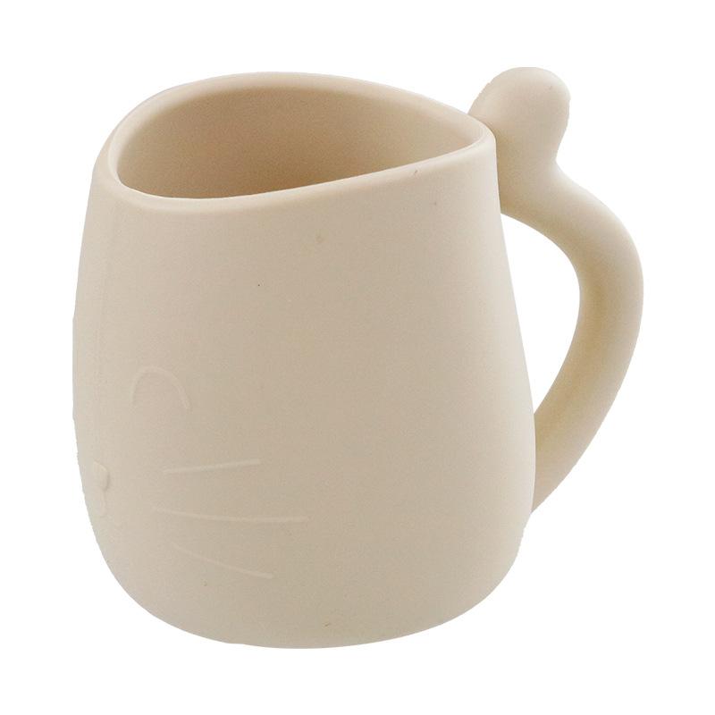 Силиконовая чашка, противопадающая, милая чашка для кошек, домашняя питьевая чашка, чашка для воды Caneca с ручкой, милая чашка, чашка для ополаскивателя полости рта