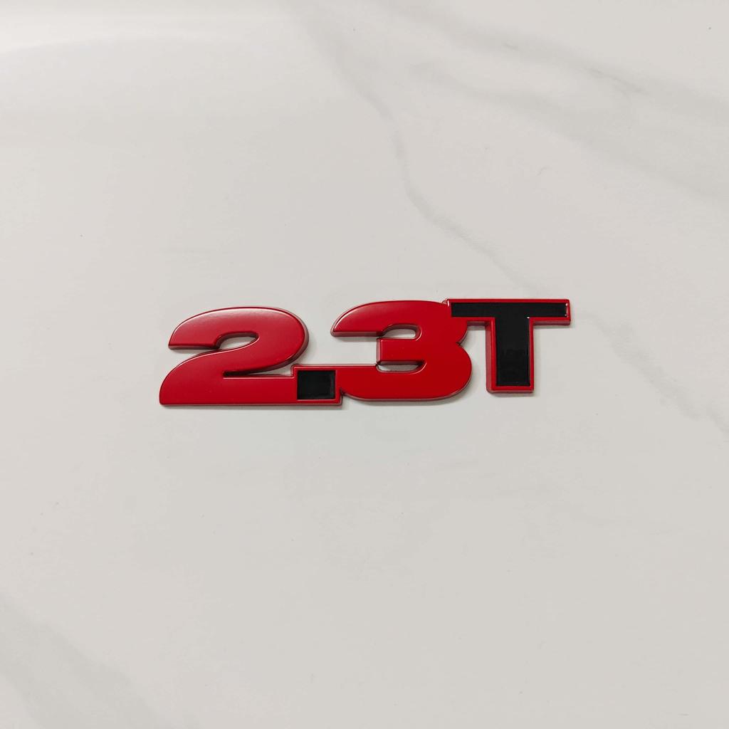 3D Metal 2.3T Displacement Badge Sticker Rear Trunk Emblem Decal for GT Shelby