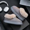 Snow Boots Women Wear Thick-soled Non-slip Piled Thickened Couple Cotton Slippers Home Plush Bag and Cotton Shoes In Winter