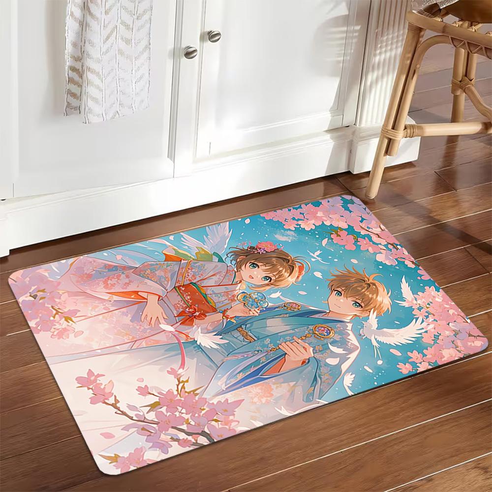 Cherry Blossom Festival Dress Decoration,Carpet,Living Room,Bedroom, Non-slip,Square rug