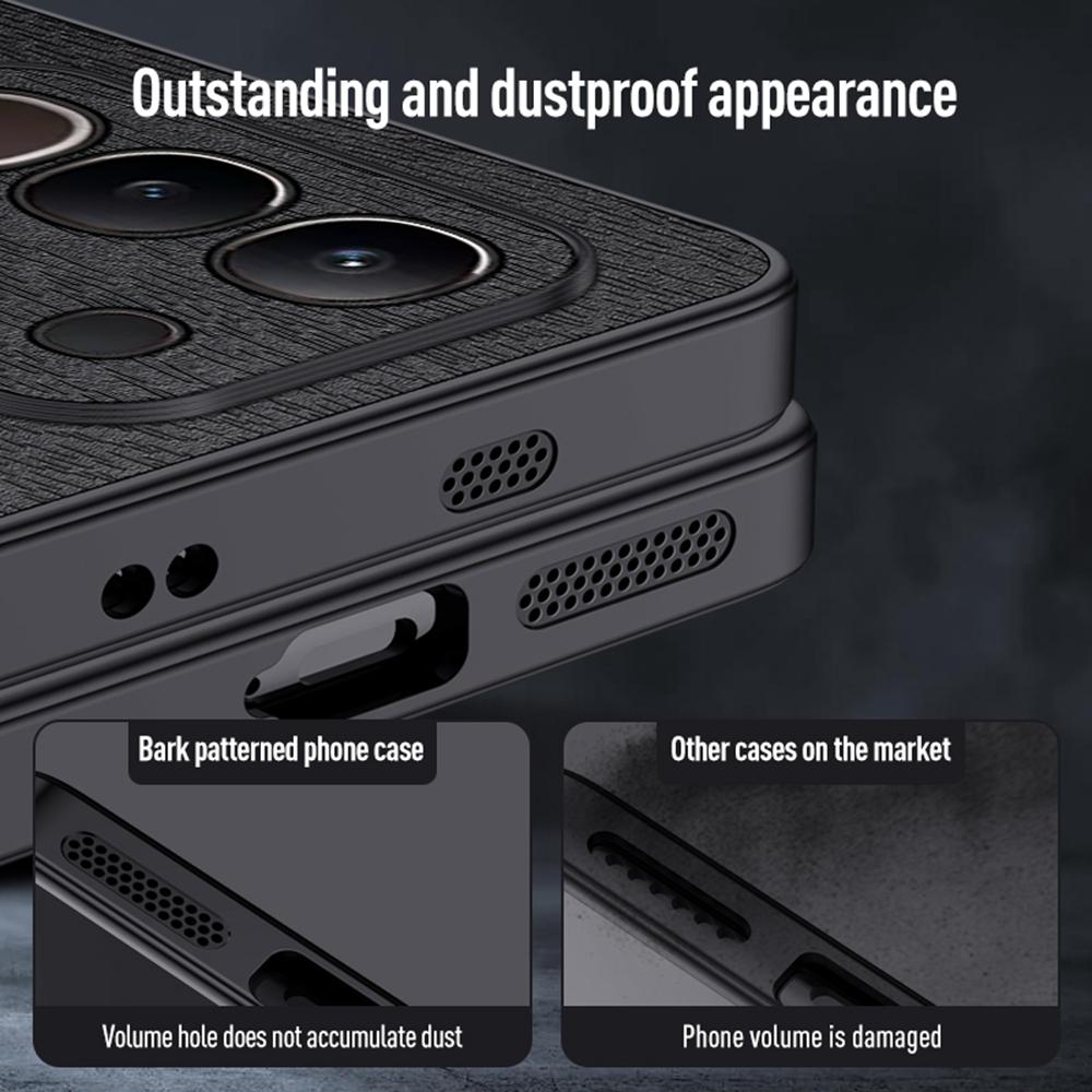 Чехол для vivo iQOO Z10x 5G, текстура дерева, покрытие из ПУ кожи, ПК ТПУ чехол для телефона