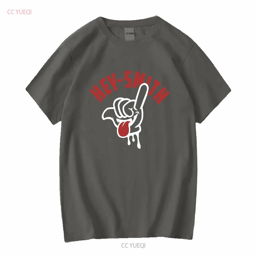 Custom Shirt Hey Smith T Shirt Japanese Punk Band Vintage Washed Stylish Unisex Fashion Breathable Slightly Streetwear Casual