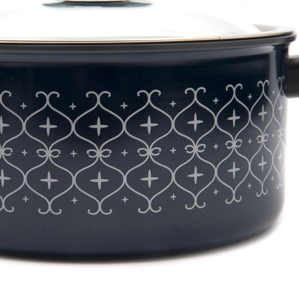 Кастрюля и кастрюля Lassiette Sizzle Induction с антипригарным покрытием (18см, 20см) Можно мыть в посудомоечной машине Синий