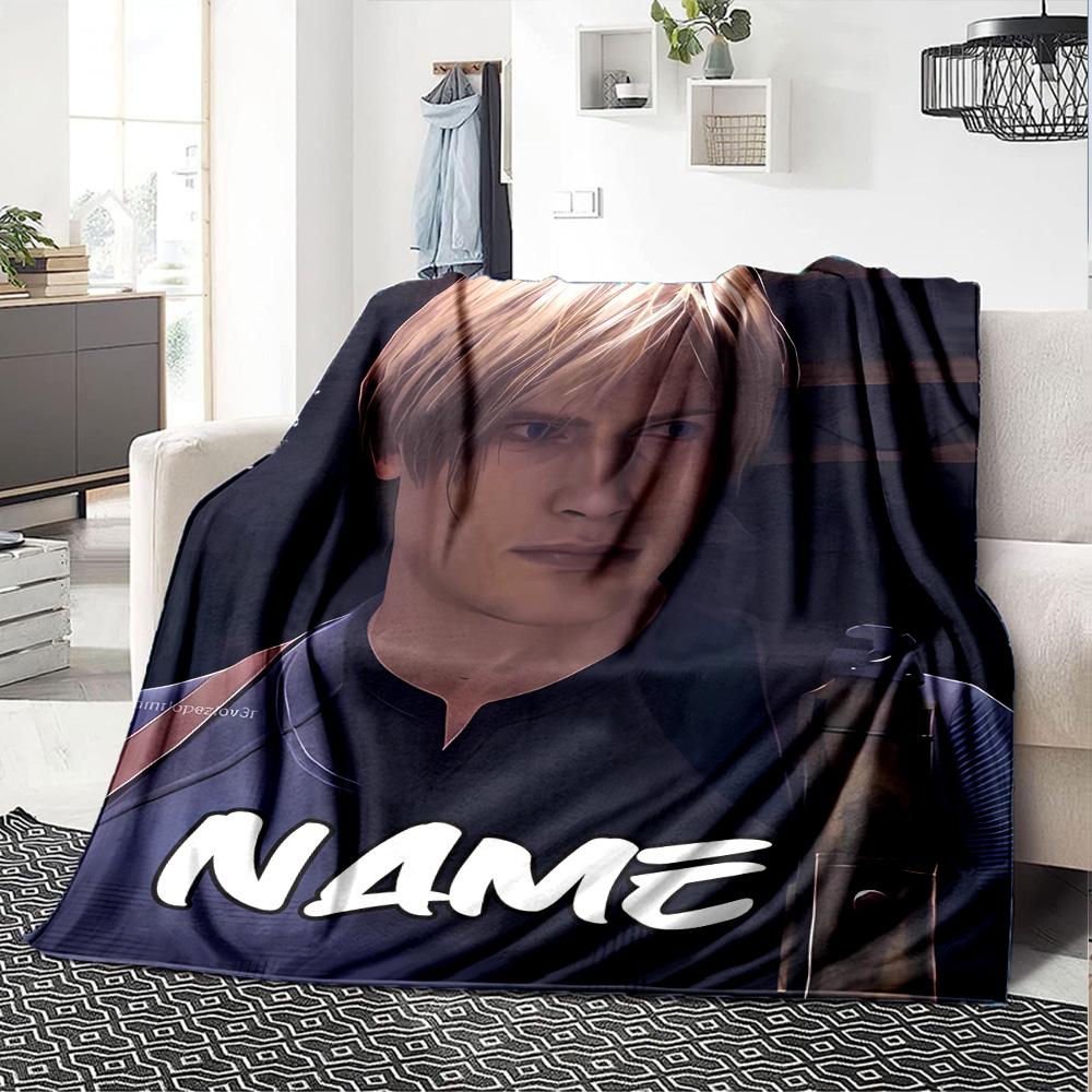 Customiz Name Personality resident Evil Blanket Soft &Warm Sofa Office Bed Travel Lunch Break Blanket, Gift Suitable All Seasons