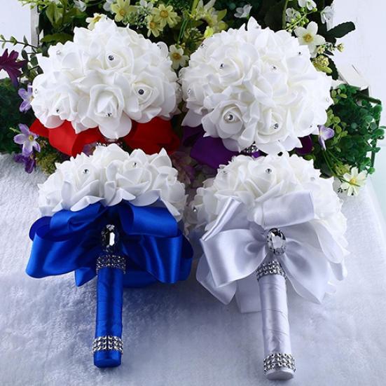 1 букет невесты, свадебная вечеринка, подружка невесты, декор из стразов, искусственный цветок из пенопласта