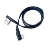 Многонаправленный угловой удлинительный кабель USB Type-C, Плоский силиконовый адаптер-переходник Male to Female для передачи данных