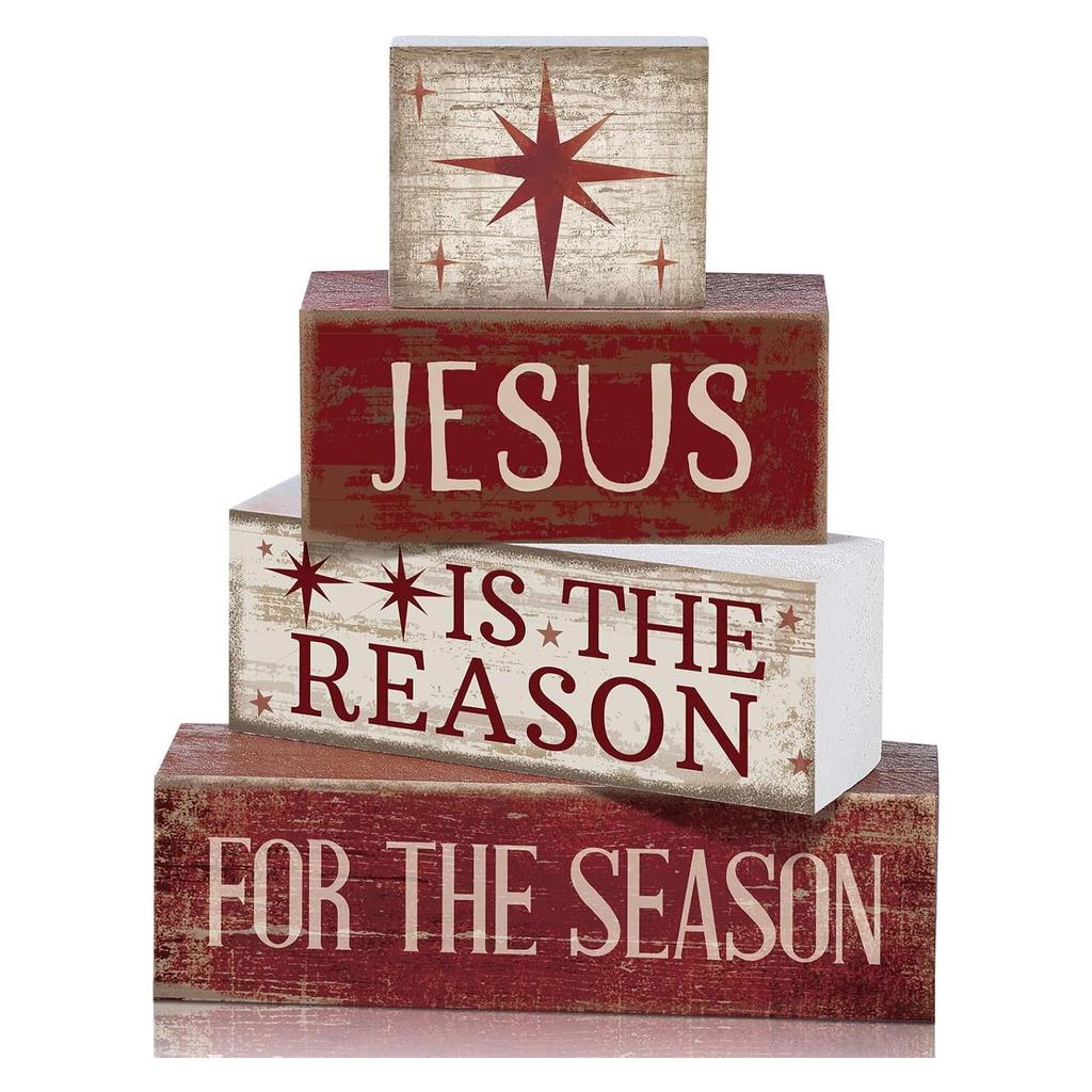 4Pcs Football Table Decorations Football Tiered Tray Decor Sport Game Centerpiece Sign Decorative Rugby Stack Block Gift for Fans Club Tailgate