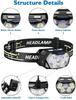 9 Led Powerful Motion Sensor Headlamp 2000LM USB Rechageable Headlight Portable Waterproof HeadTorch for Fishing Camping Outdoor