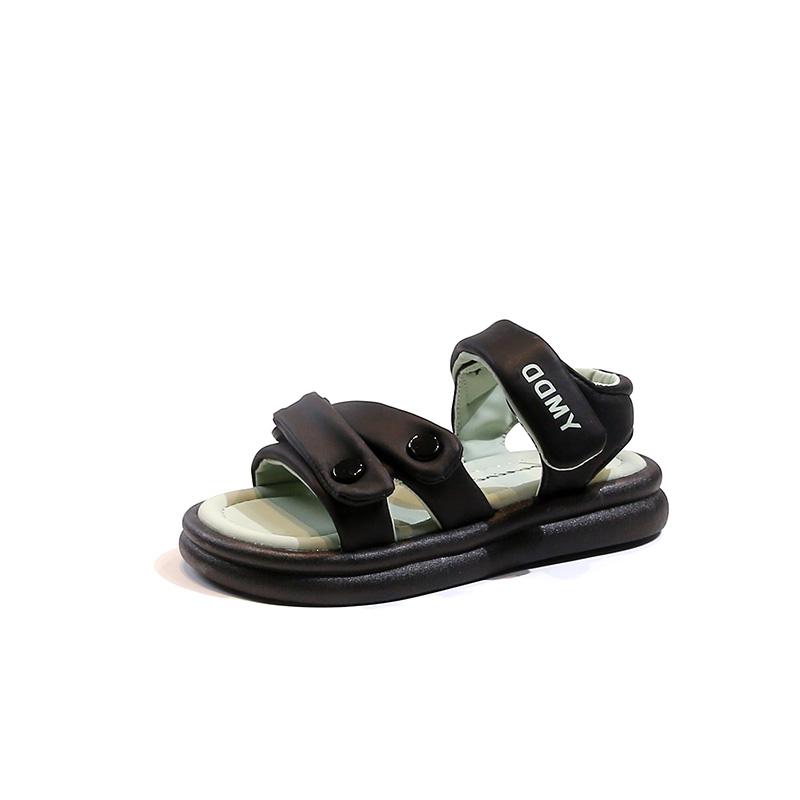 2024 Детские летние сандалии с открытым носком, мягкая подошва, повседневная школьная обувь для девочек, модные универсальные детские и мальчиковые пляжные нескользящие сандалии