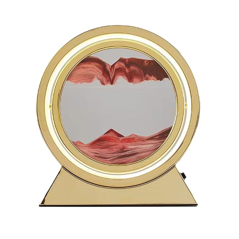 Настольная лампа для спальни с зыбучим песком для глубокого морского пейзажа, песочная картина, декор, подарки