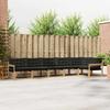 Outdoor Sofa Set with Cushions 6 pcs White and Black