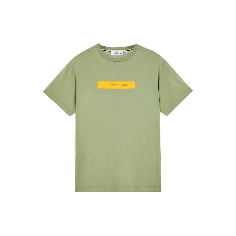 STONE ISLAND Микро графика Футболка с коротким рукавом Шалфей Унисекс Топы Зеленый 78152NS82-V0055