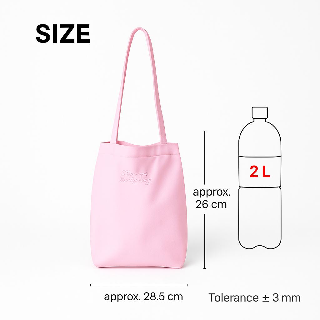 Daiso Вышитая сумка-тоут с точечным узором (розовый)