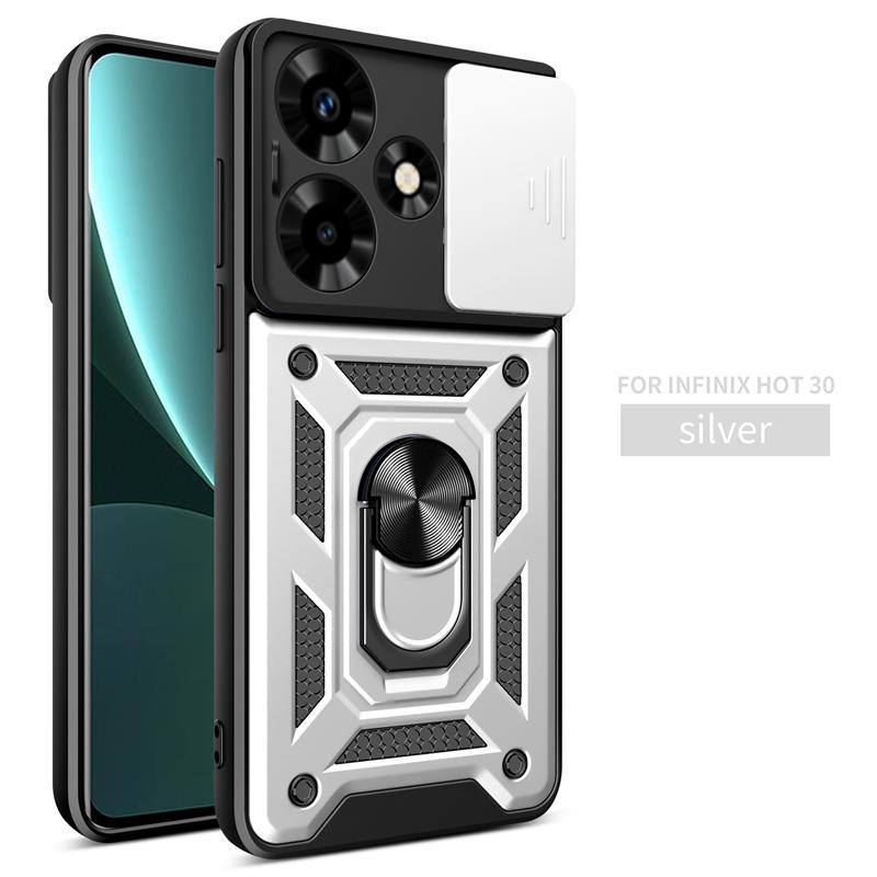 Чехол для Infinix Hot 30 hot30, защитный чехол для телефона для Infinix Hot 30 X6831, автомобильный магнитный держатель с кольцом-подставкой, задняя крышка