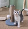 Compact Cat Climbing Frame Small Size but Fully Functional Sisal Scratching Post with Teasing Ball for Limited Home Space