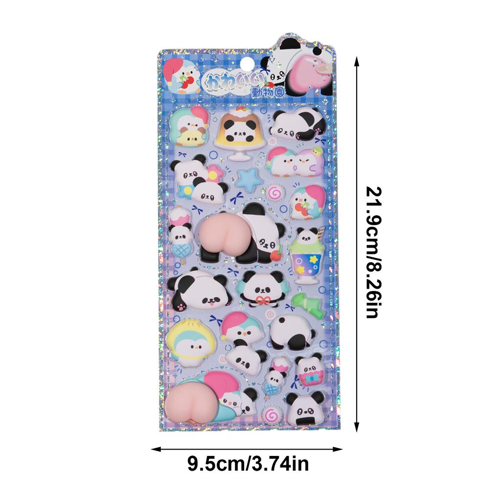 3D Cute Animal Butt Stickers 3D Pinching Relaxing Butt Stickers Cute DIY Mobile Book Decoration Stickers Festival Decoration Gif