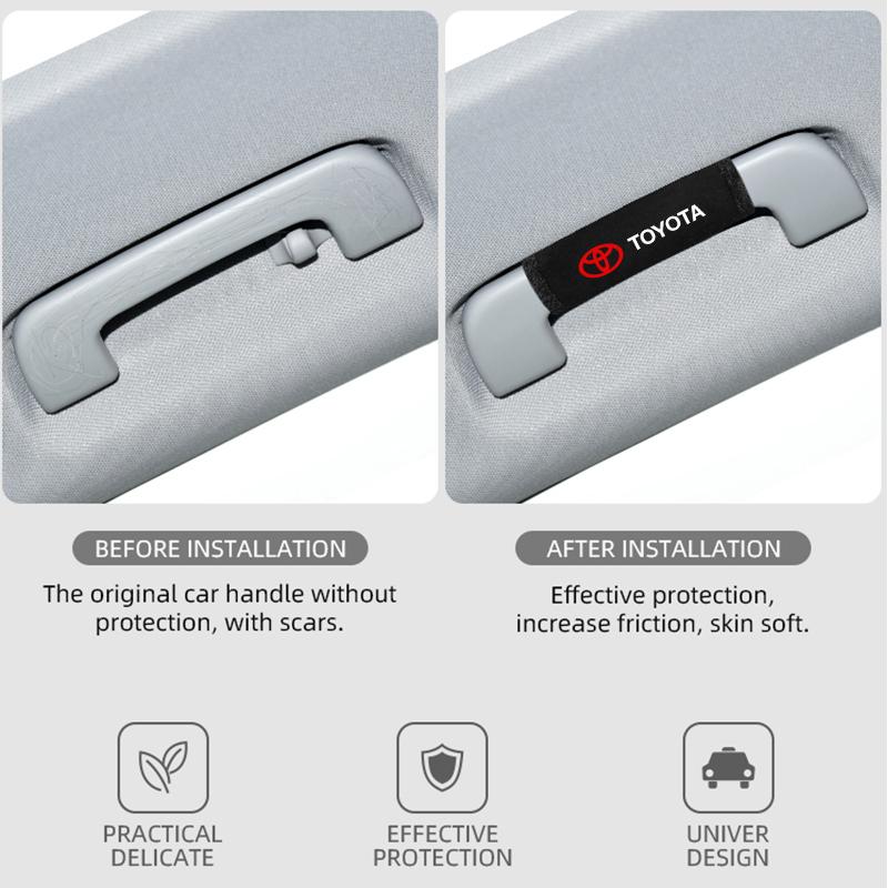 EINM2 1/2/4pcs car roof door handle protector car armrest cover For Toyota Prado Yaris Hilux Prius Avensis
