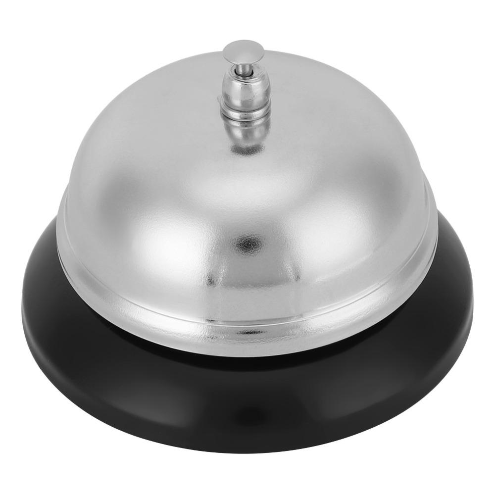 Silver Desk Service Bell Loud and Clear Ring Table Caller Dinner Call Bell Kitchen/Restaurant