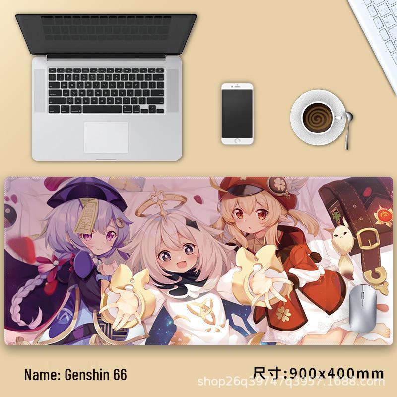 Очень большой коврик для мыши Genshin Impact Венти - Утолщенный аниме коврик для клавиатуры