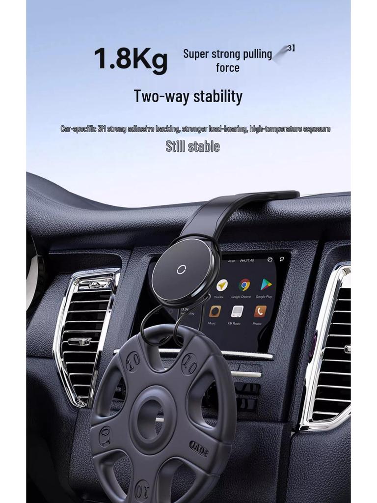 Складной беспроводной автомобильный держатель для телефона MagSafe 15 Вт с магнитной панелью для навигации