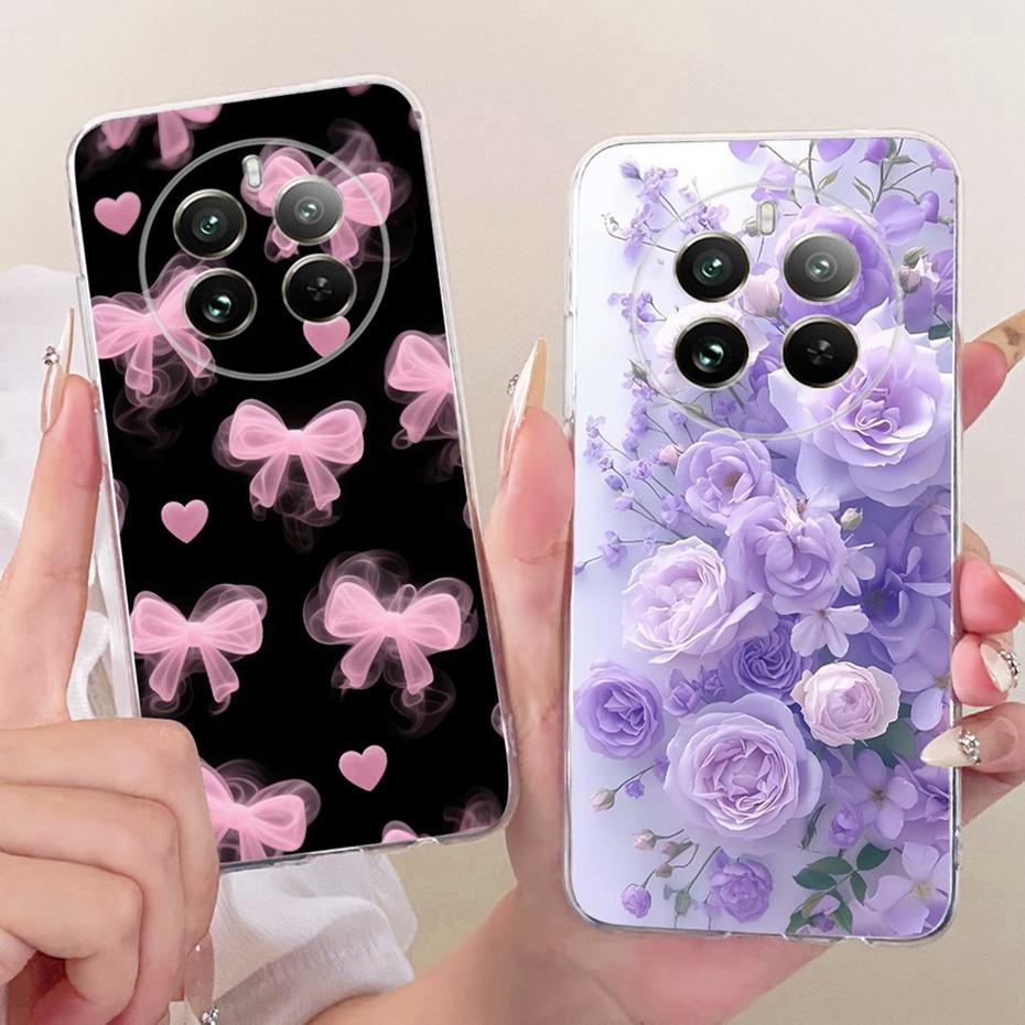 Милый Чехол с Принтом для Realme 12 Pro+ / 12 Pro Мягкий Силиконовый TPU Чехлы для Realme 12Pro Plus 5G Чехлы-Бамперы
