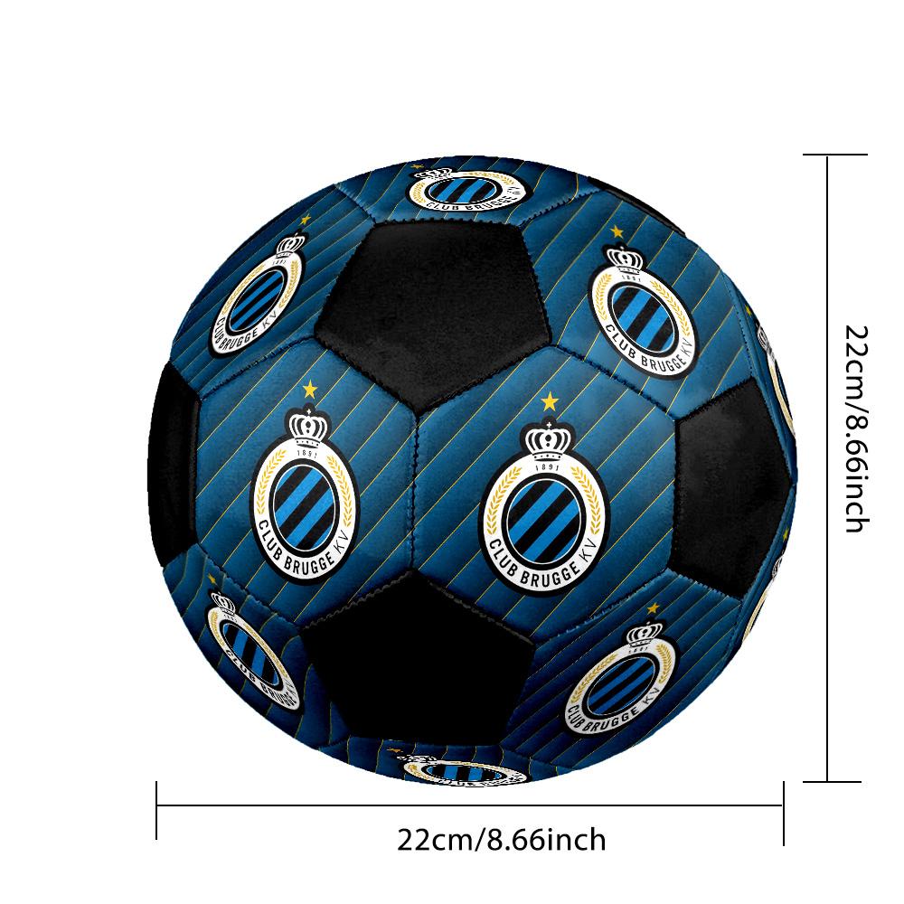 Club Brugge KV Soccer Ball Colorful All Ages Machine Stitched PVC Competition Ready Durable High-Bounce.SIZE5