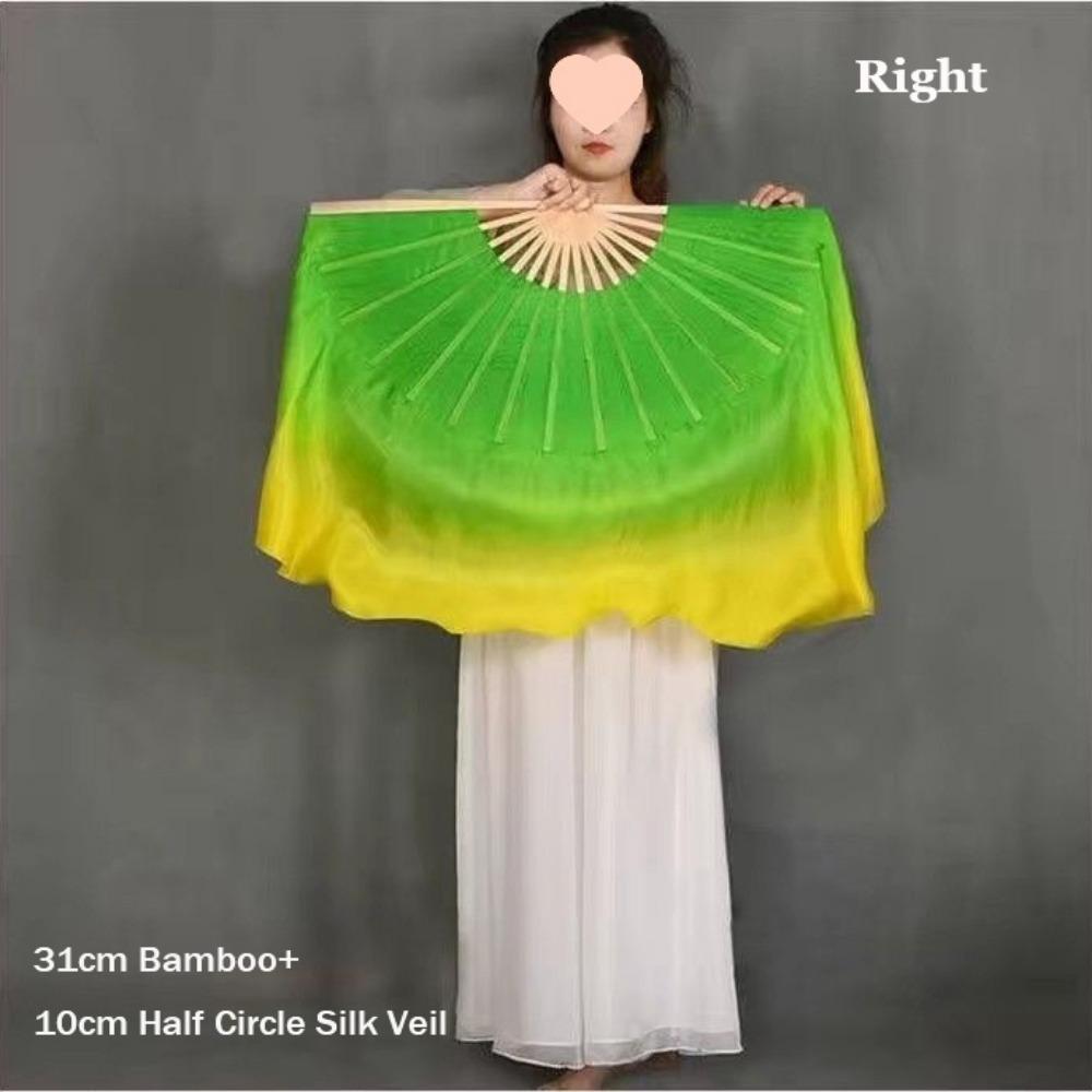 10/20 см Полукруглый Шелковый Занавес Пары Танца Янко Бамбуковые Веера Ручная Окраска Веер для Взрослых Ребенок Женщины