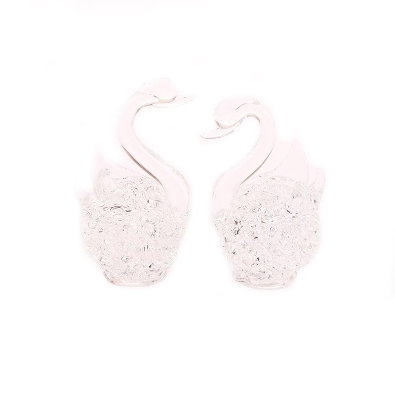 1 шт. статуэтка лебедя, стеклянное украшение в виде животного, фигурки лебедя, украшение для домашнего стола, миниатюрный креативный подарок