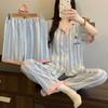 Spring and summer new cartoon pony ins wind cloud cotton pajamas women's short-sleeved three-piece loungewear