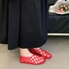 Fashion Weave Mesh Ballet Flat Women Breathable Comfy Hollow Beach Shoes Women Non-slip Casual Summer 2025 Brand Designer Sandals Ladies