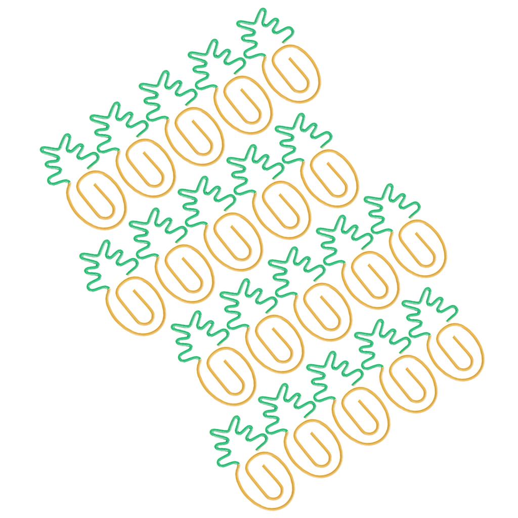 20Pcs Paper Clips Bookmarks Planner Clip Fruit Shaped Pin 2‑Color Office Supplies School Gifts