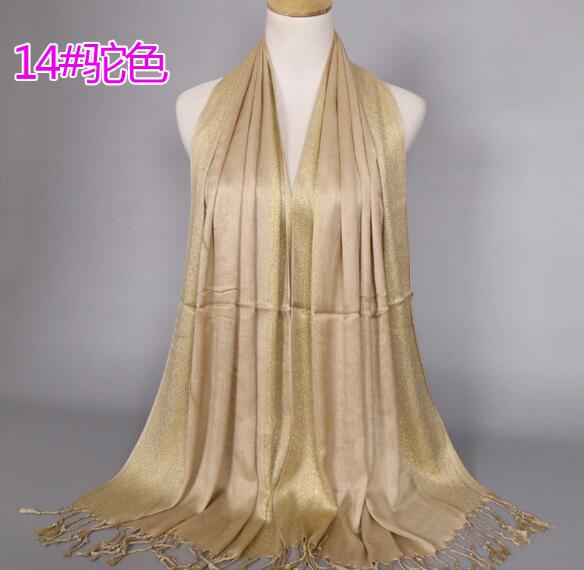 Мусульманский Шарф Хиджаб с Золотыми Блестками Ближневосточный Арабский Платок на Голову Хлопковый Исламский Платок Повязка на Голову