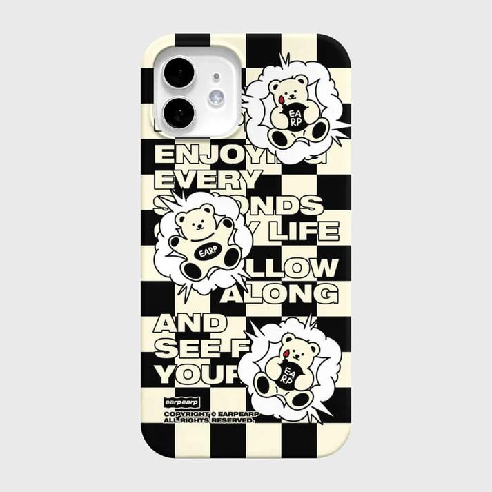 Роскошный Clmj INS Корейский клетчатый чехол для телефона для iPhone 17 16 15 14 13 12 11 Pro Max X XS XR Plus Air Глянцевая пленка Жесткий ПК-чехол