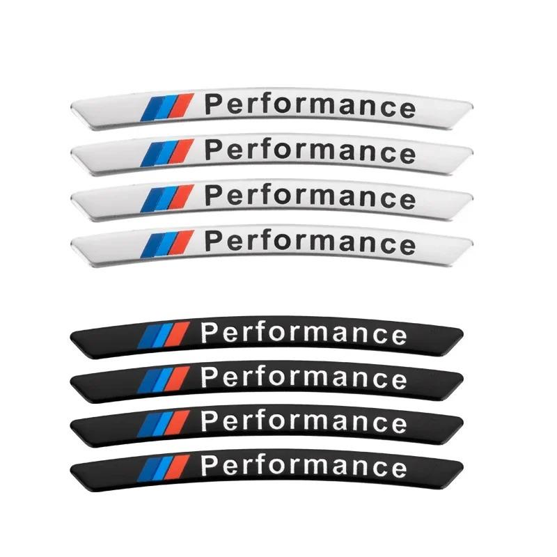 Aluminum Car Wheel Hub Badge Tire Rim Stickers Decoration Accessories For BMW Performance F30 F10 E90 F20 E46 E60 E70 E39 E36 X111