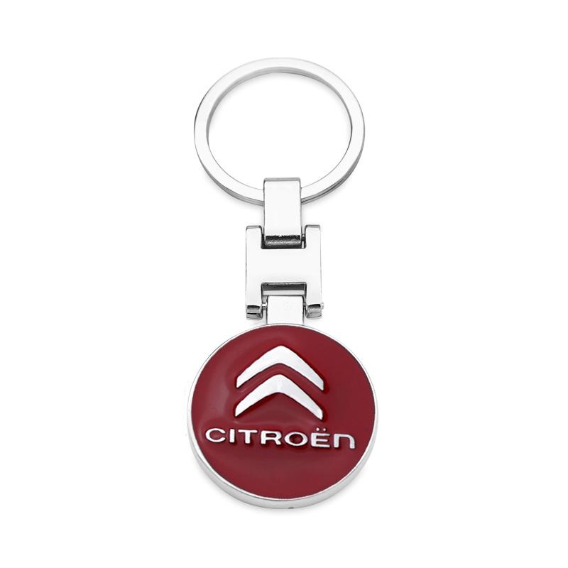 Zinc Alloy Key Ring Keychain Car Logo Accessories For Citroen C1 C2 C3 Vts C4 Saxo C4L C5 C6 C8 Xsara Picasso Berlingo Cactus